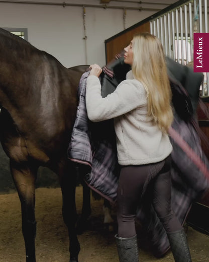 LeMieux Arika Heritage Check Stable Rug with Neck 200g Cocoa