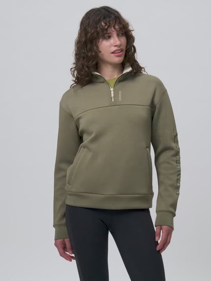LeMieux Scarlet Quarter Zip Sweat Willow Green