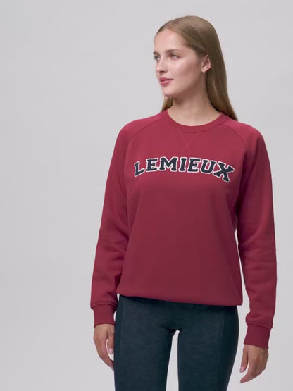 LeMieux Vida Varsity Crew Neck Sweat Russet