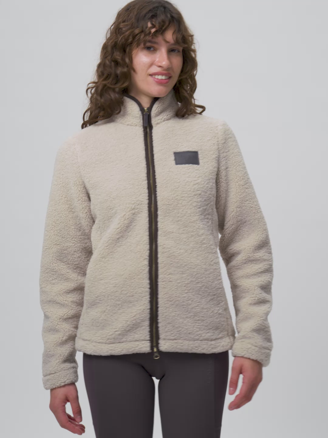LeMieux Heritage Borg Zip Through Jacket Stone
