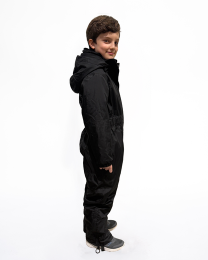 Children's All-In-One Puddle Suit Black