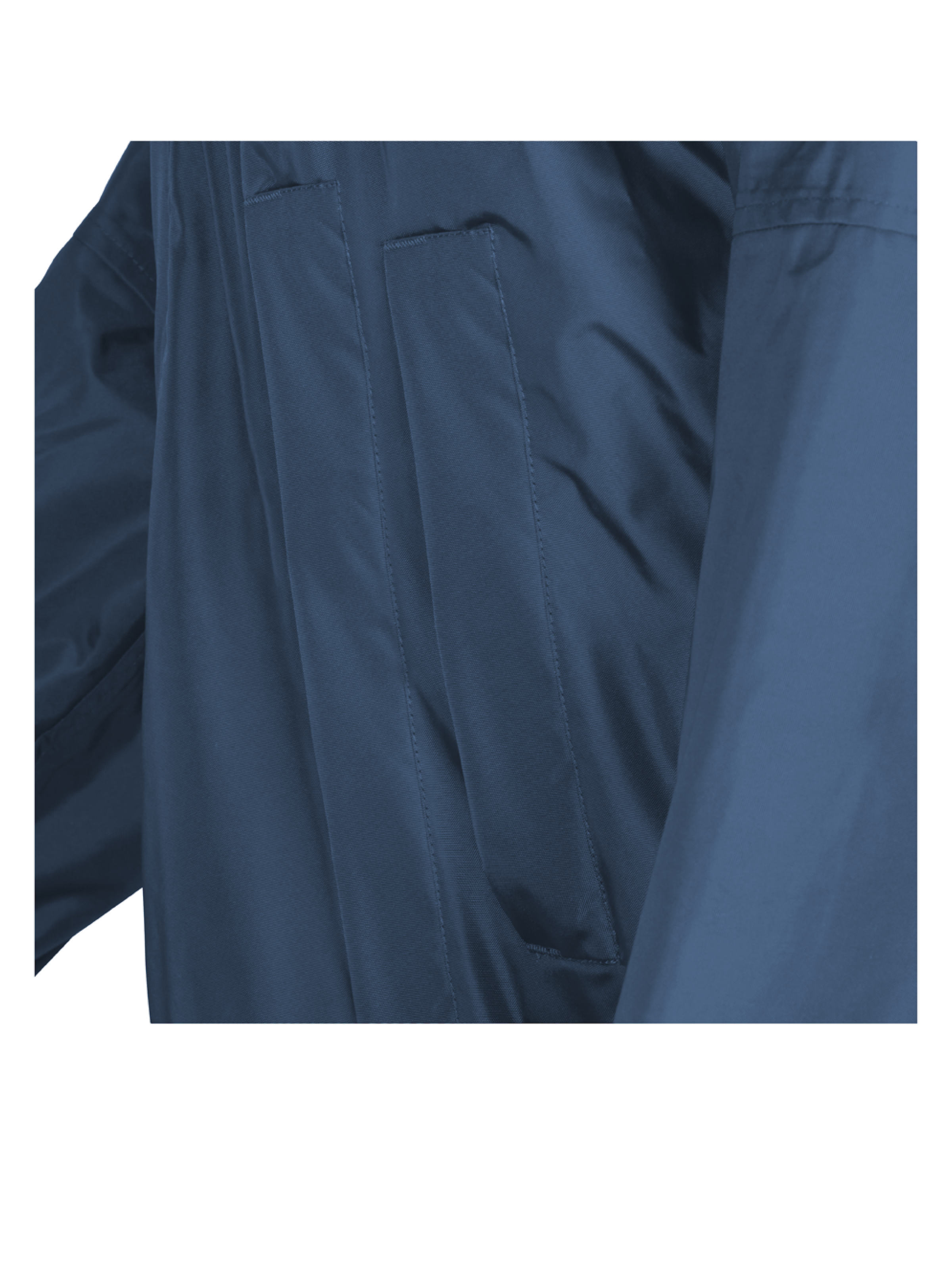 EQUIDRY waterproof horse riding raincoat thin fleece reflective steel blue pockets