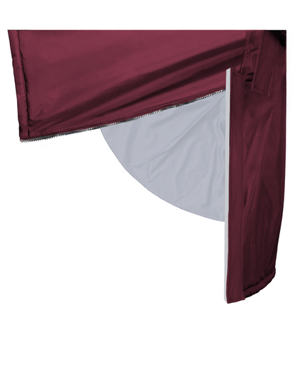 EQUIDRY waterproof horse riding raincoat thin fleece reflective plum side skirt