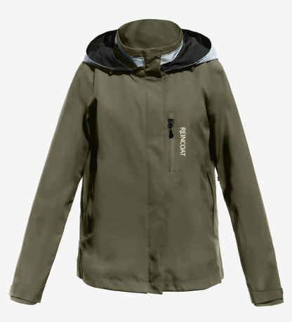 REINCOAT Air Adult Olive Waterproof Jacket | Breathable, Lightweight Technical Shell for Women