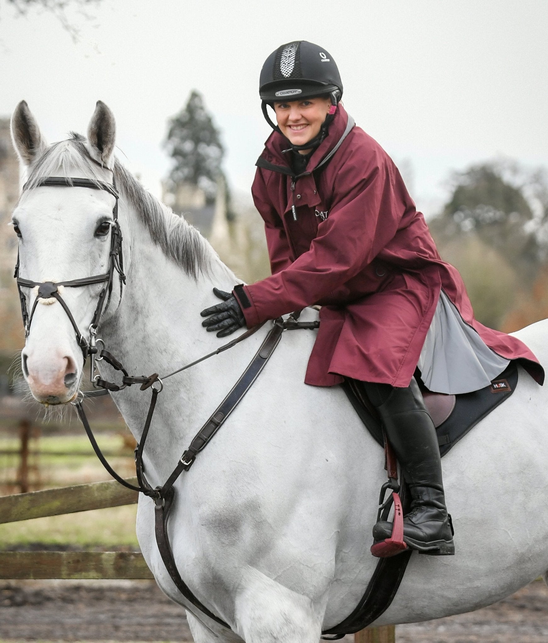 Reincoat Lite Adult - Burgundy Riding Coat | Lightweight & Waterproof Horse Riding Apparel
