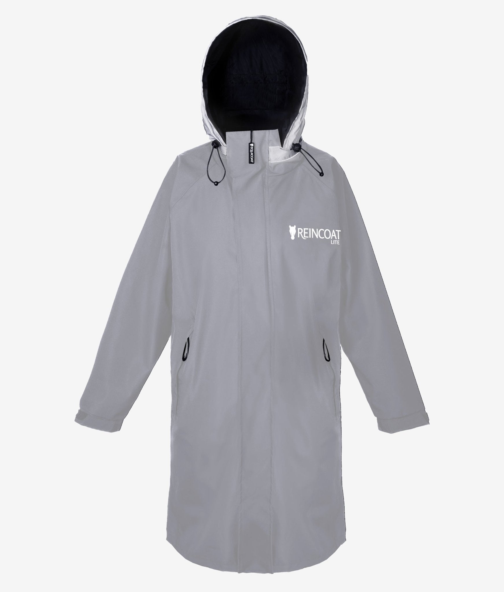 Reincoat Lite Adult Grey Waterproof Jacket | Equiflair | Reflective Rain Coat