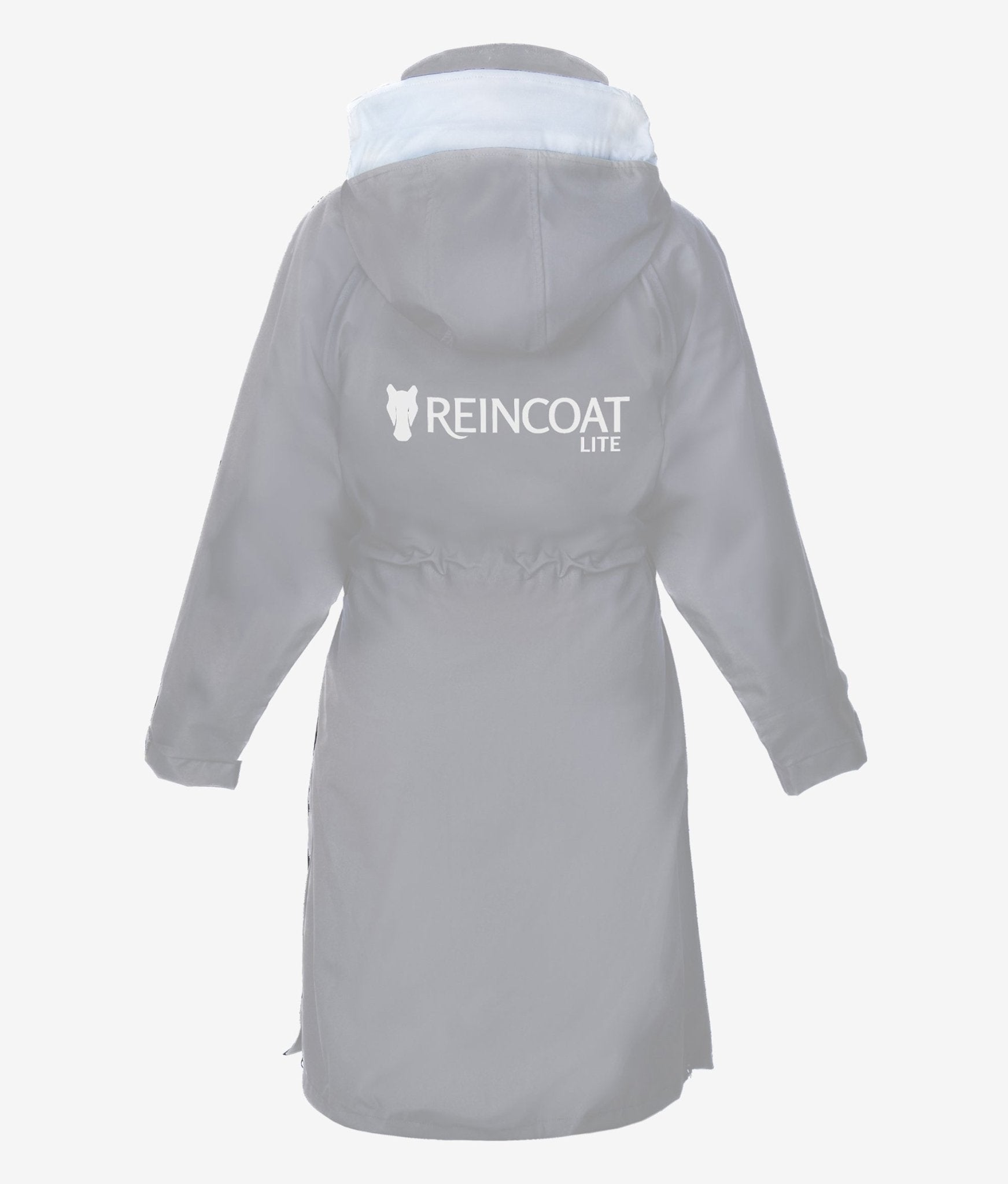 REINCOAT LITE Adult Grey Raincoat: Lightweight, Waterproof & Reflective Equestrian Outerwear