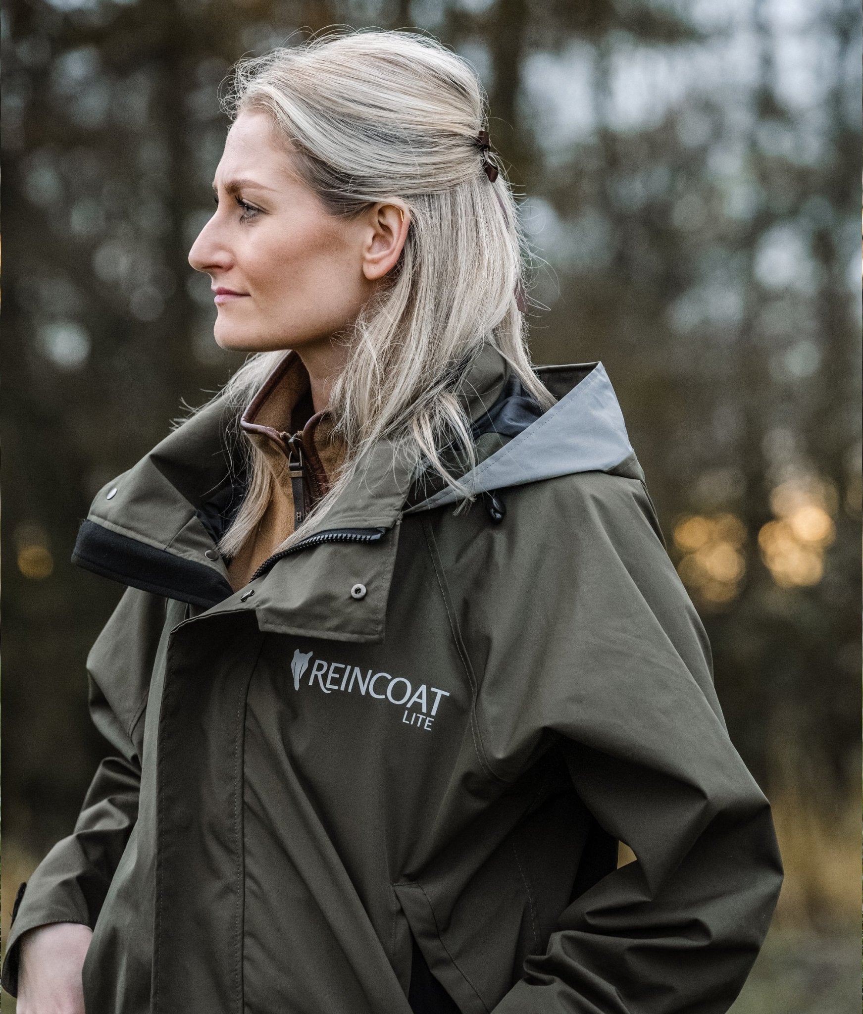 Reincoat Lite Adult - Olive Waterproof Rain Jacket Women's Outdoor Apparel Equiflair