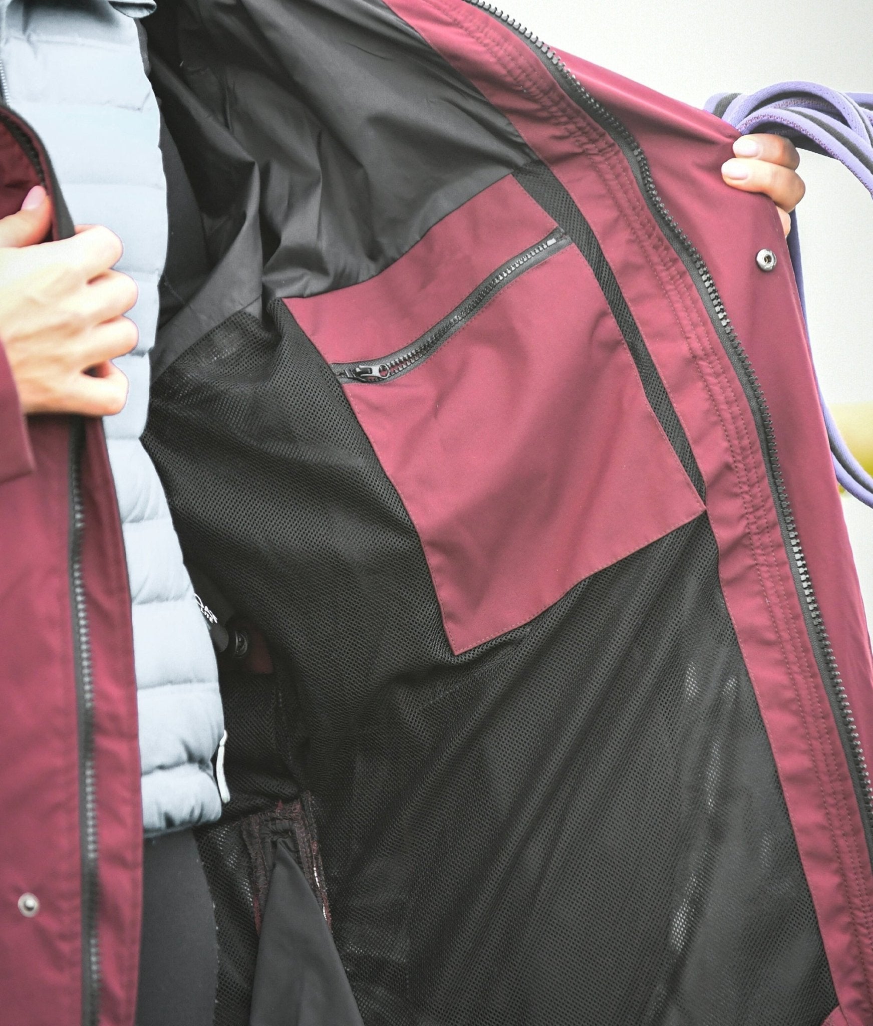 Burgundy Waterproof Riding Coat: Lightweight Mesh Lining, Reflective ReinShields | Equiflair Reincoat Lite Adult
