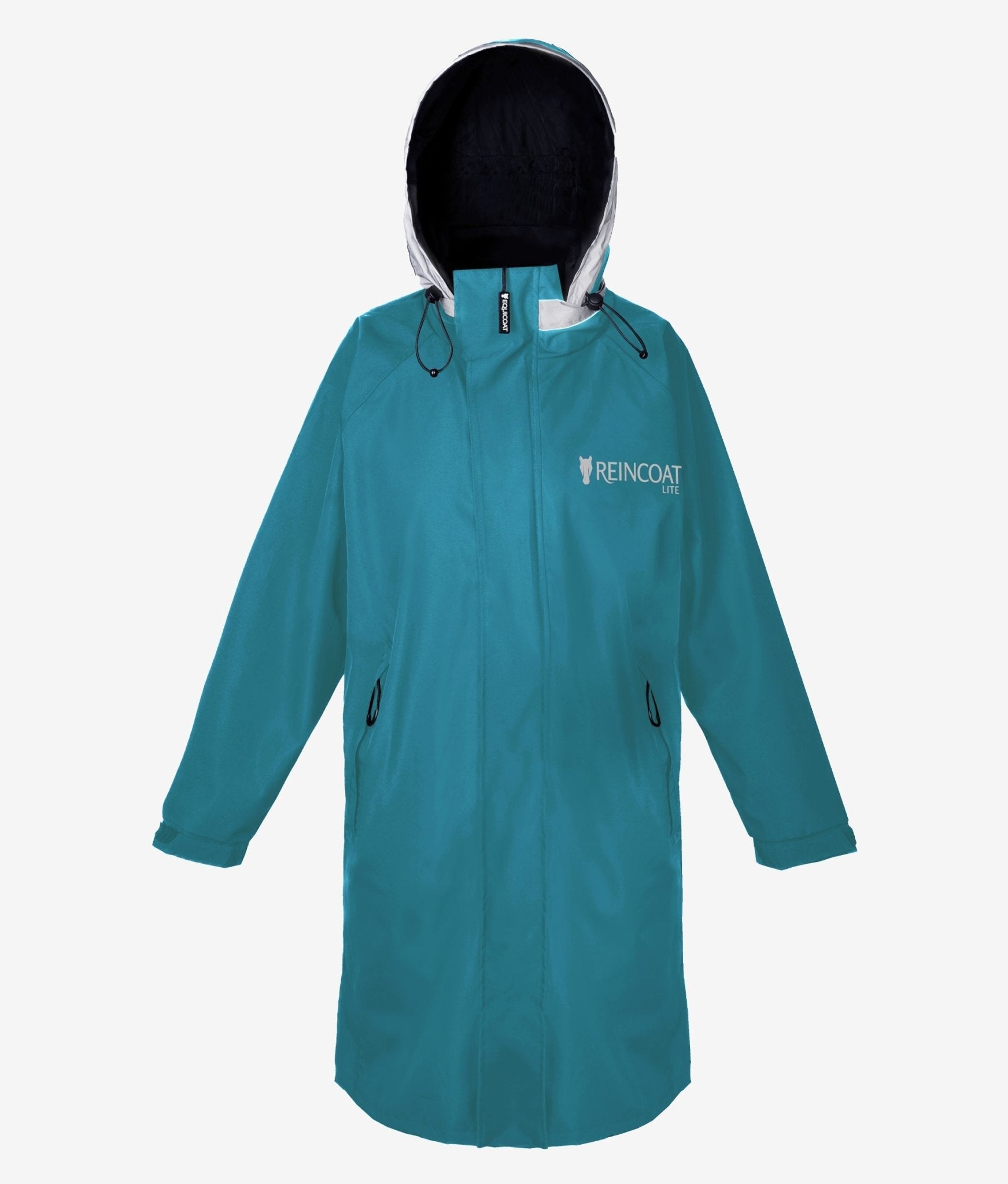 REINCOAT LITE ADULT - TEAL Waterproof Jacket | Equiflair | Adult Lightweight Raincoat with Hood & Reflective Details