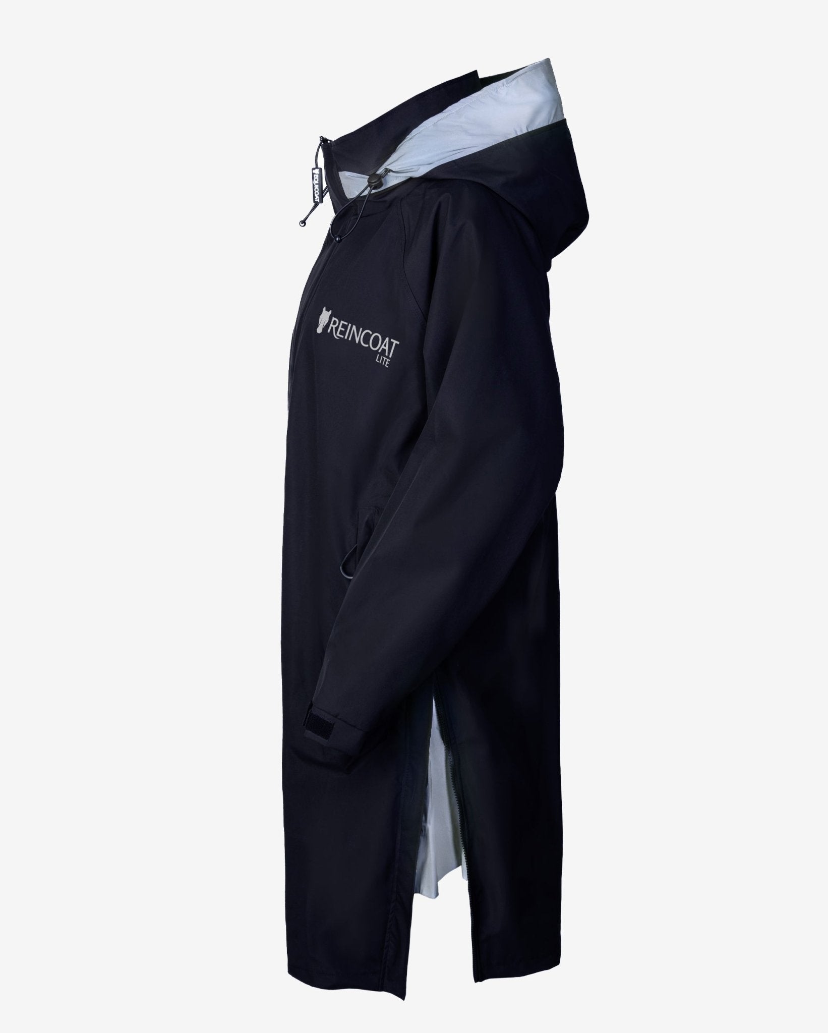 REINCOAT Lite Kids Raincoat - Black, Equiflair Lightweight Waterproof Jacket