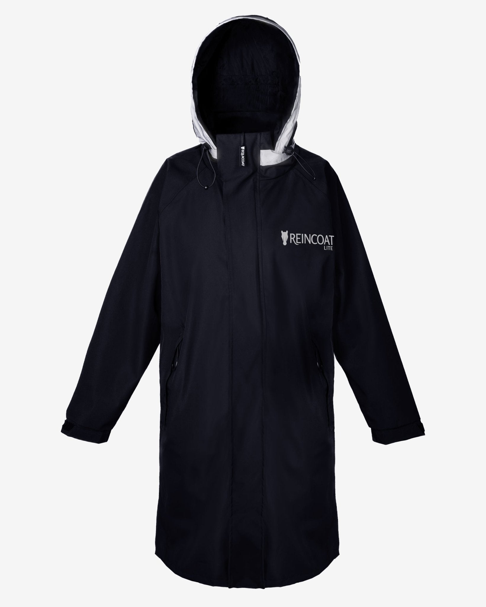 Reincoat Lite Kids Black Waterproof Jacket: Reflective, Mesh Lined Raincoat for Children
