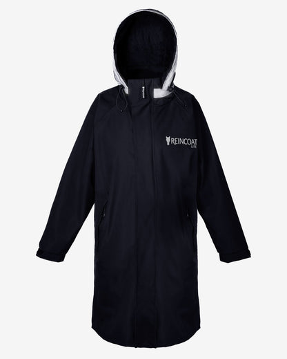 Reincoat Lite Kids Black Waterproof Jacket: Reflective, Mesh Lined Raincoat for Children
