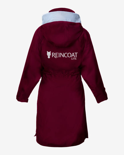 REINCOAT LITE Kids Burgundy Raincoat: Waterproof, Reflective Horse Riding Coat for Children, Equiflair