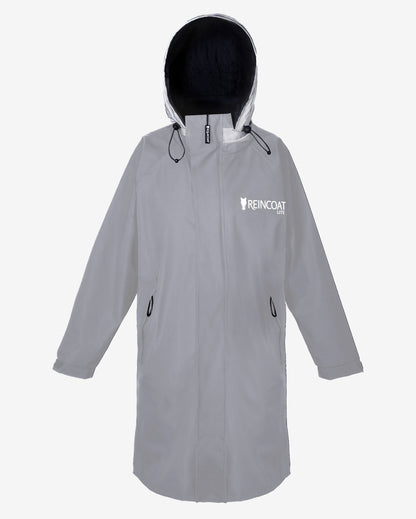 Reincoat Lite Kids Grey Waterproof Jacket: Lightweight, Reflective, with Hood. Shop Now!