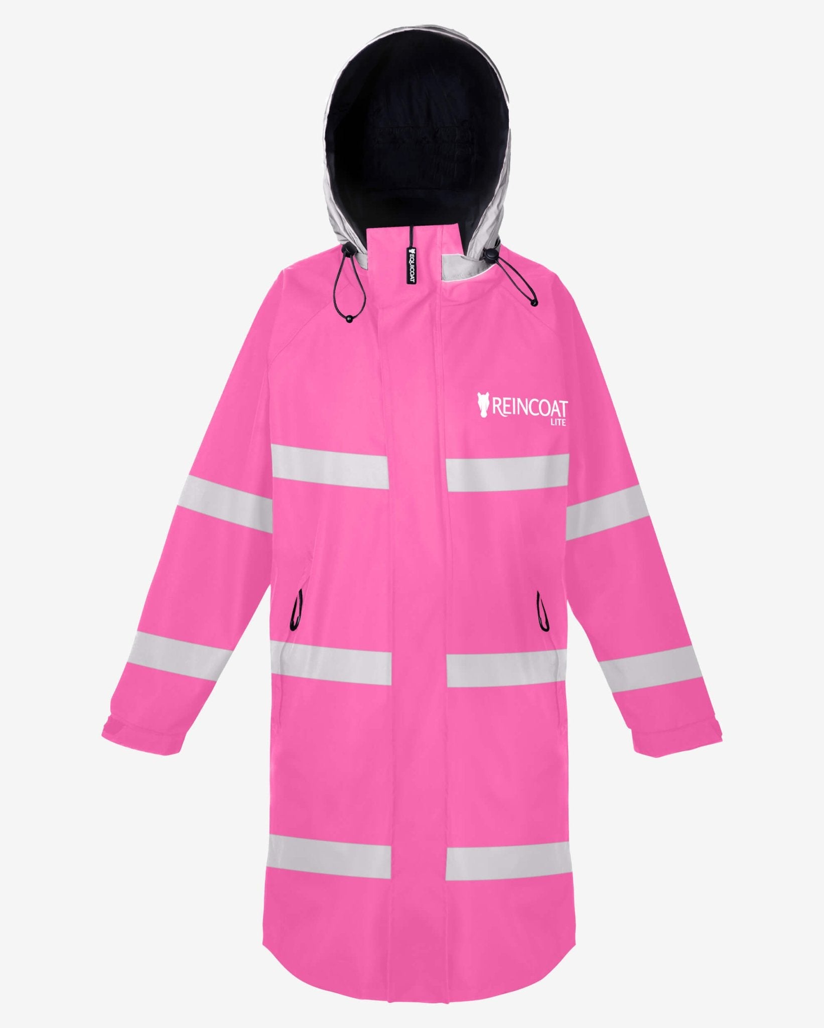 Reincoat Lite Kids Hi-Vis Pink Rain Jacket - Children's Reflective Waterproof Coat by Equiflair