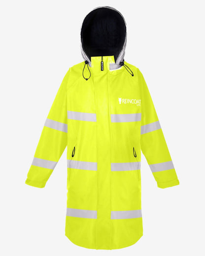 Hi-Vis Yellow Raincoat Kids Reincoat Lite. Waterproof, Reflective Safety Jacket. Child's High Visibility Outerwear.