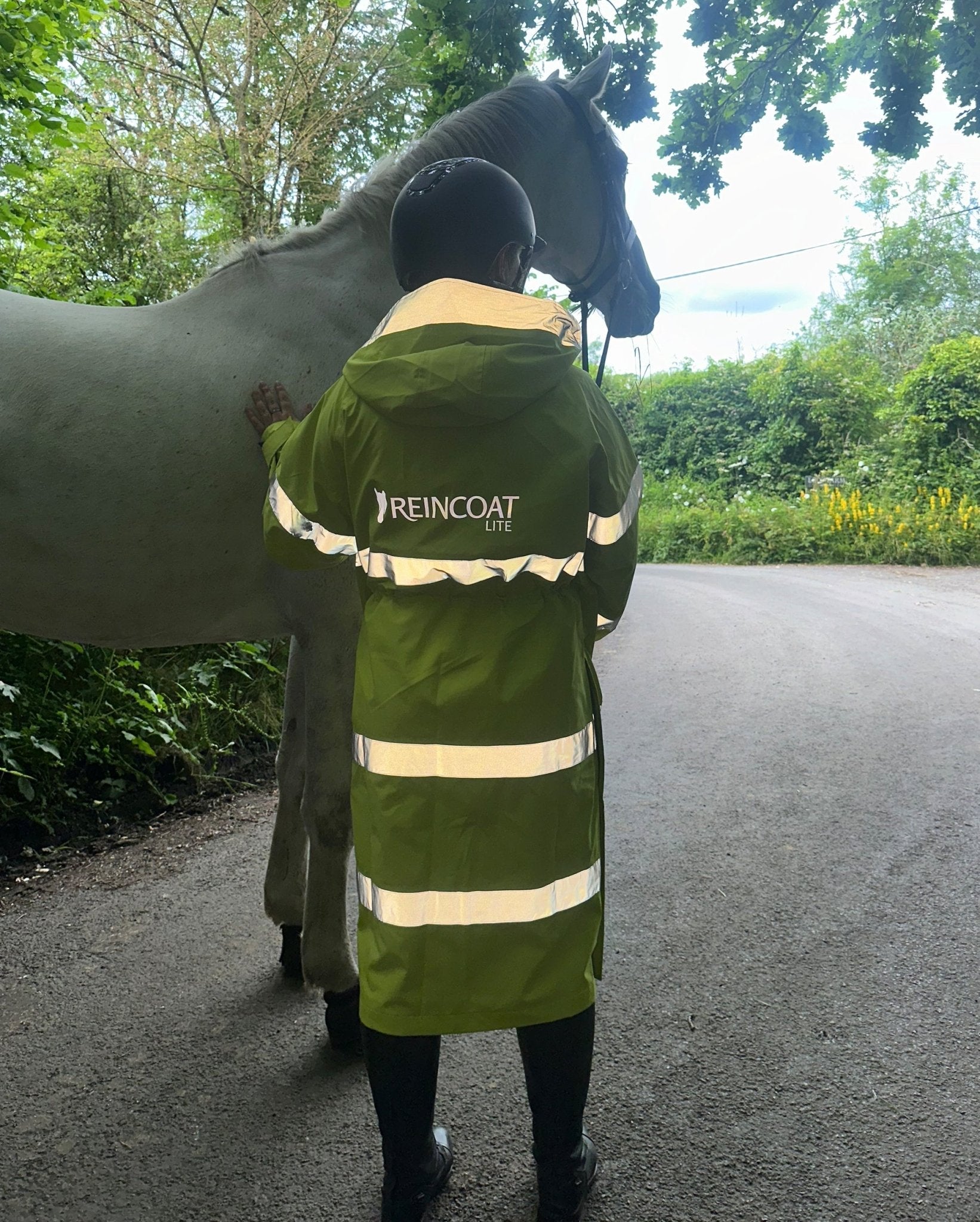 Equiflair Reincoat Lite Kids - Hi-Vis Yellow Equestrian Riding Coat | Horse Riding Safety Wear