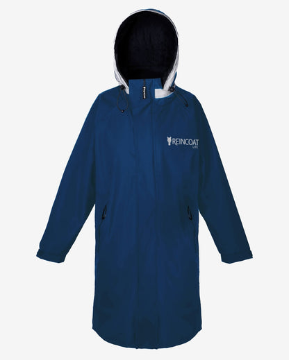 Kids Navy Blue Raincoat - Waterproof Lightweight Reincoat Rain Jacket for Children, Outdoor Apparel