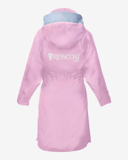 Reincoat Lite Kids Pink Raincoat - Lightweight Waterproof Kids Jacket with Hood & Reflective Details for Girls