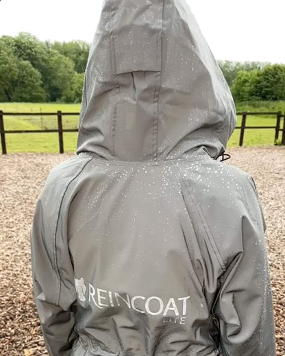 Reflective Silver Adult Raincoat Lite Waterproof Jacket: Equestrian Riding Rain Gear by Equiflair
