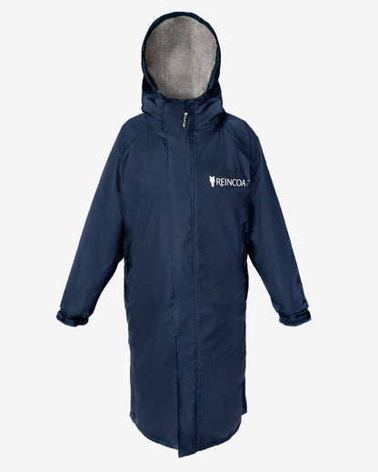 REINCOAT ORIGINAL ADULT - NAVY: Waterproof Equestrian Riding Coat, Long Sleeve, Hooded, Fleece Lining. Shop Now!