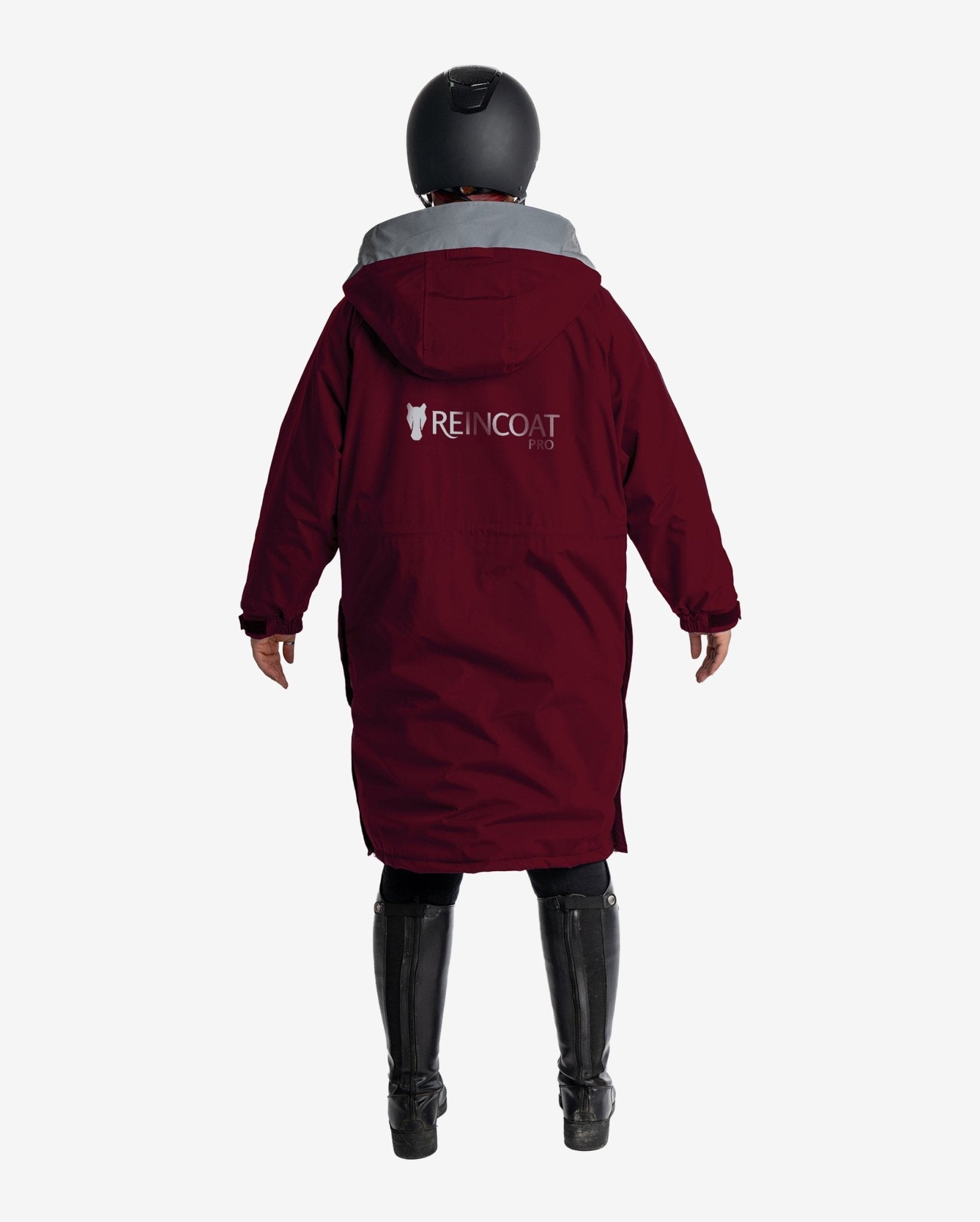 Equiflair REINCOAT PRO Adult Burgundy Waterproof Riding Jacket - Equestrian Apparel