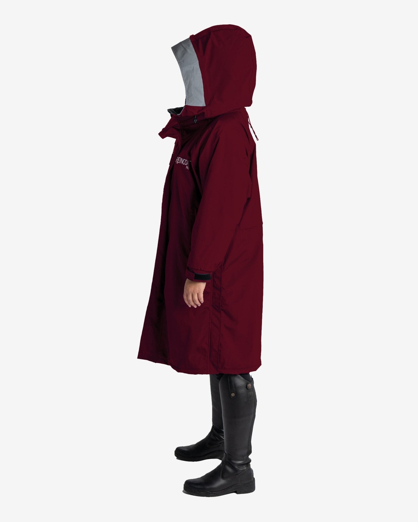 Equiflair Reincoat Pro Adult Burgundy: Waterproof, Fleece-Lined Riding Coat