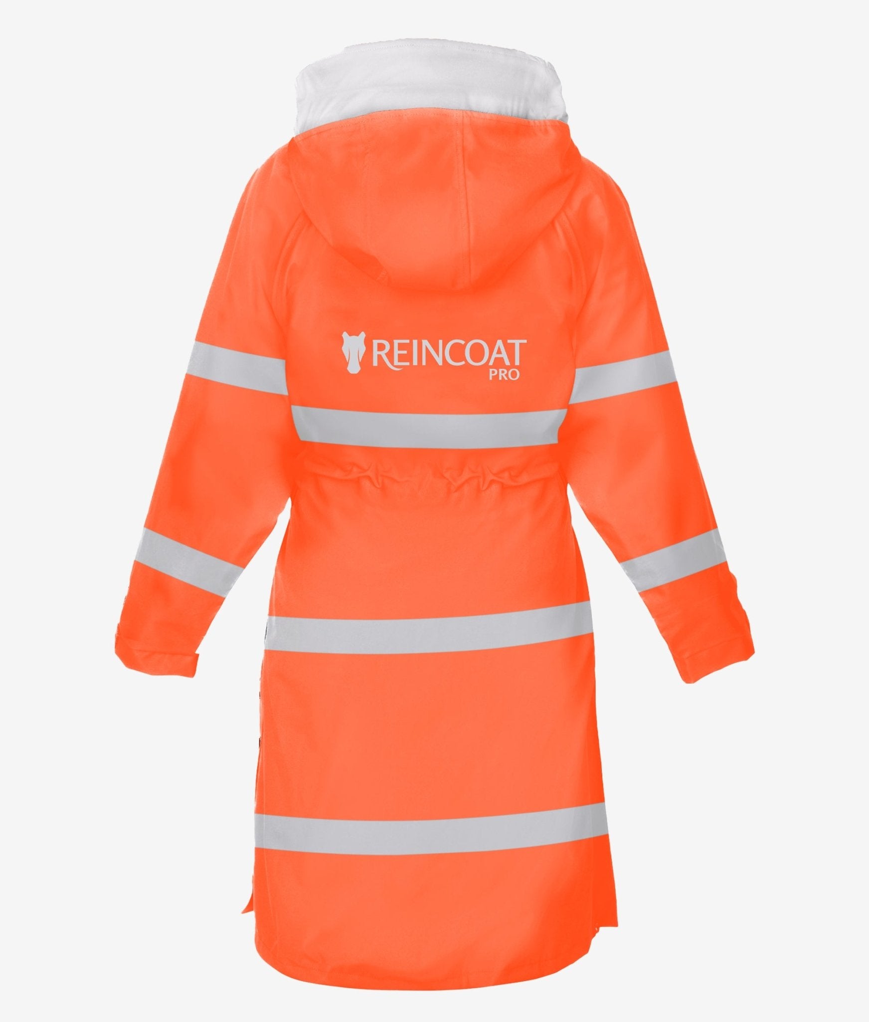 Reincoat Pro Hi-Vis Orange Reflective Raincoat: Adult Safety Jacket for Work & Outdoor Activities