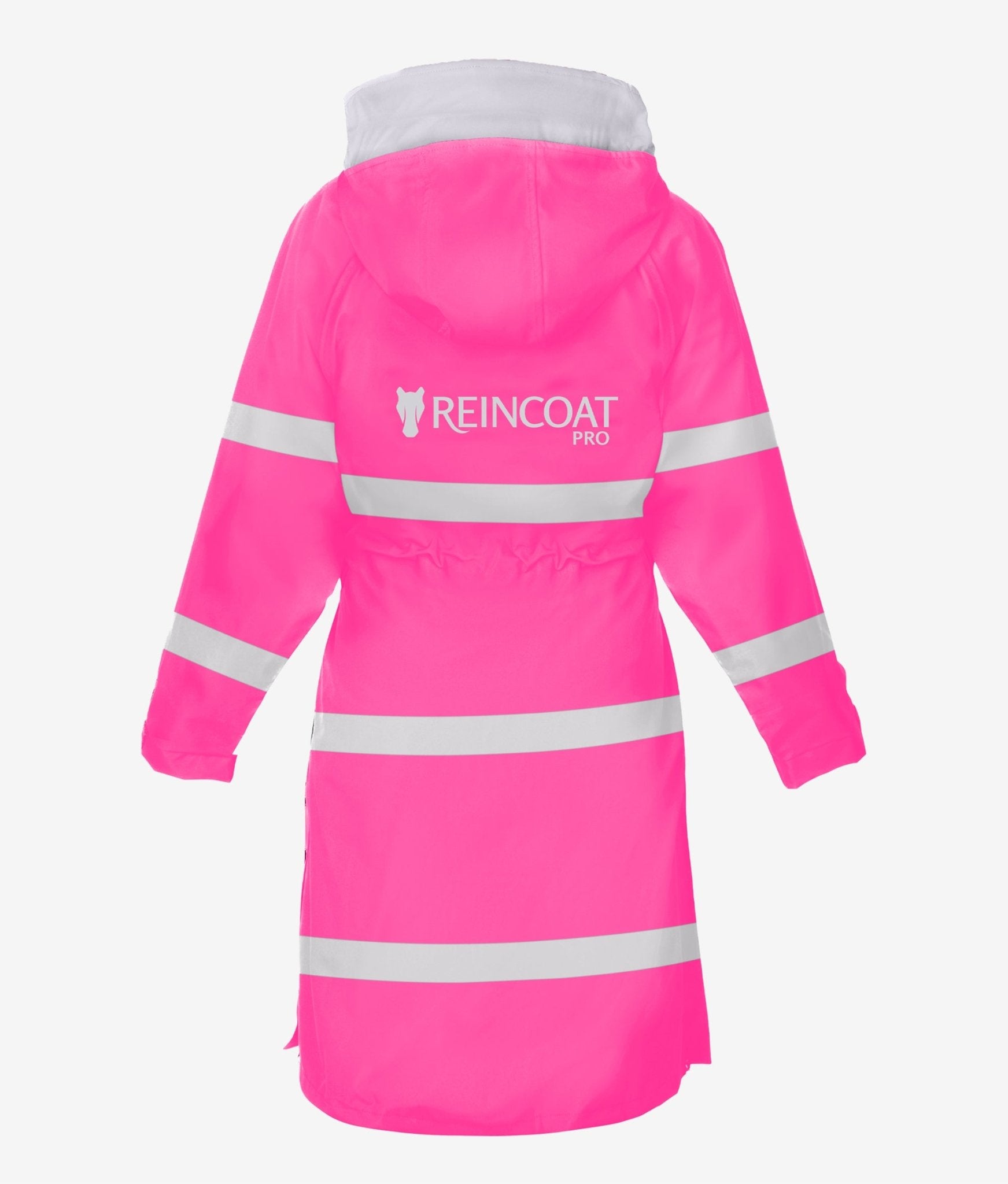 REINCOAT PRO Hi-Vis Pink Equestrian Coat: Waterproof, Reflective Safety Jacket for Horse Riding