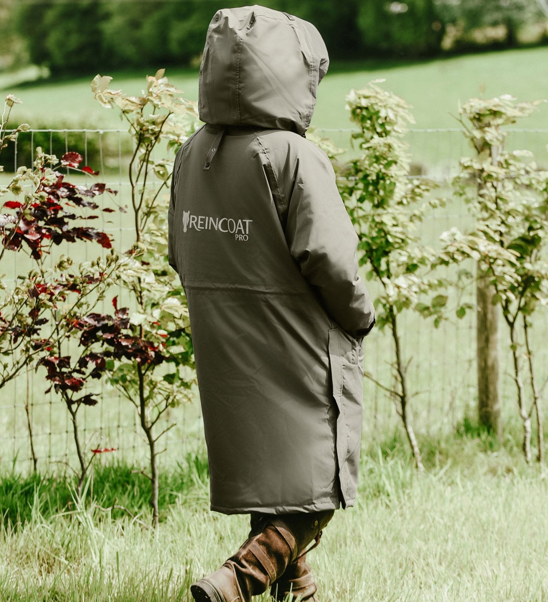 Reincoat Pro Adult - Olive - Waterproof Outdoor Coat Equiflair - Fleece Lined Jacket