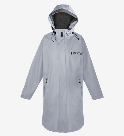 Reflective Silver Raincoat: Reincoat Pro Adult, Fleece Lined, Waterproof Long Coat - Equiflair
