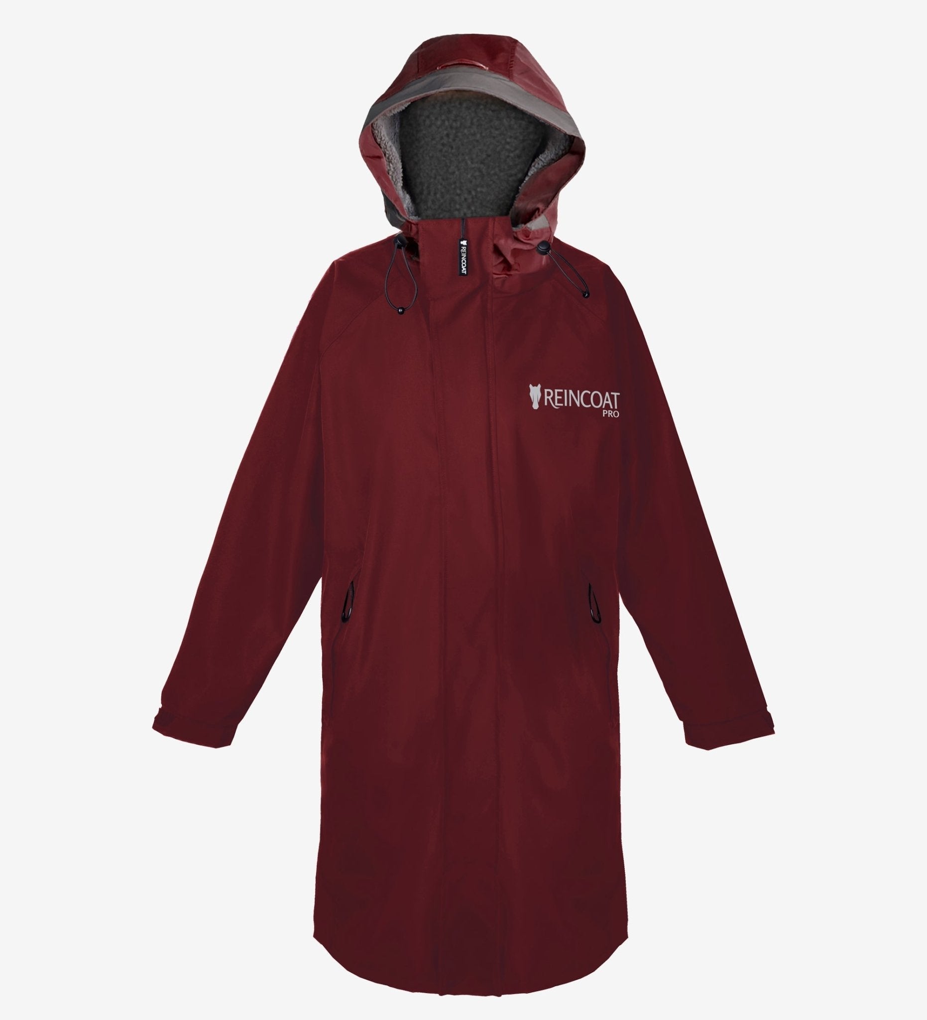 Kids Burgundy Raincoat - Waterproof Fleece Lined Winter Coat | Equiflair