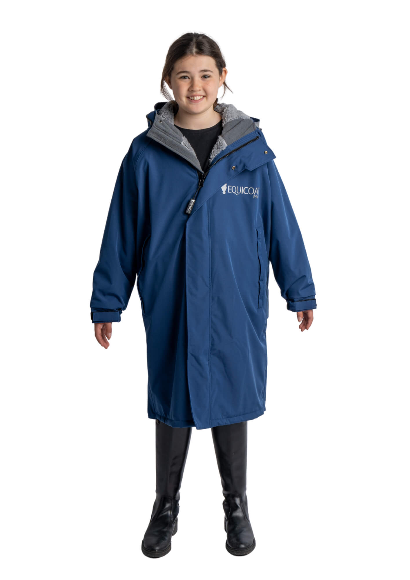 Equicoat Reincoat Pro Kids - Midnight Navy Equestrian Coat - Waterproof & Warm Kids' Horse Riding Coat