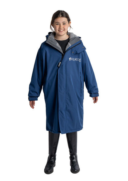 Equicoat Reincoat Pro Kids - Midnight Navy Equestrian Coat - Waterproof & Warm Kids' Horse Riding Coat