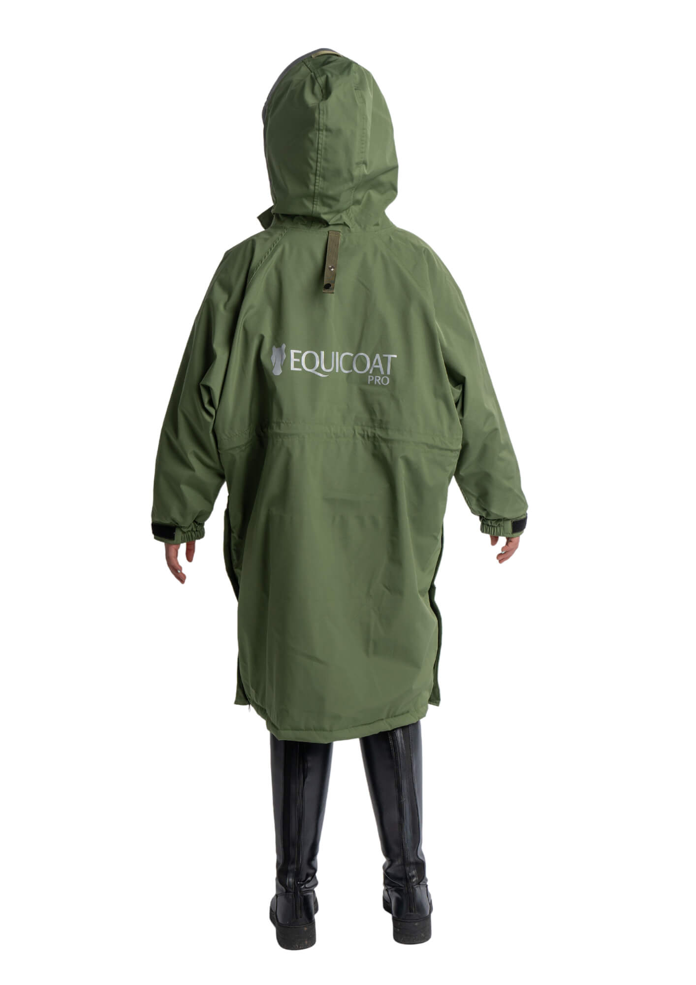 Equiflair Reincoat Pro Kids - Olive Equestrian Riding Coat: Waterproof, Fleece-Lined for Children