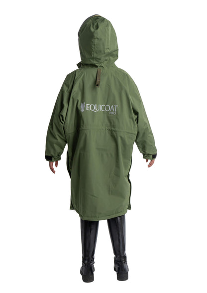 Equiflair Reincoat Pro Kids - Olive Equestrian Riding Coat: Waterproof, Fleece-Lined for Children