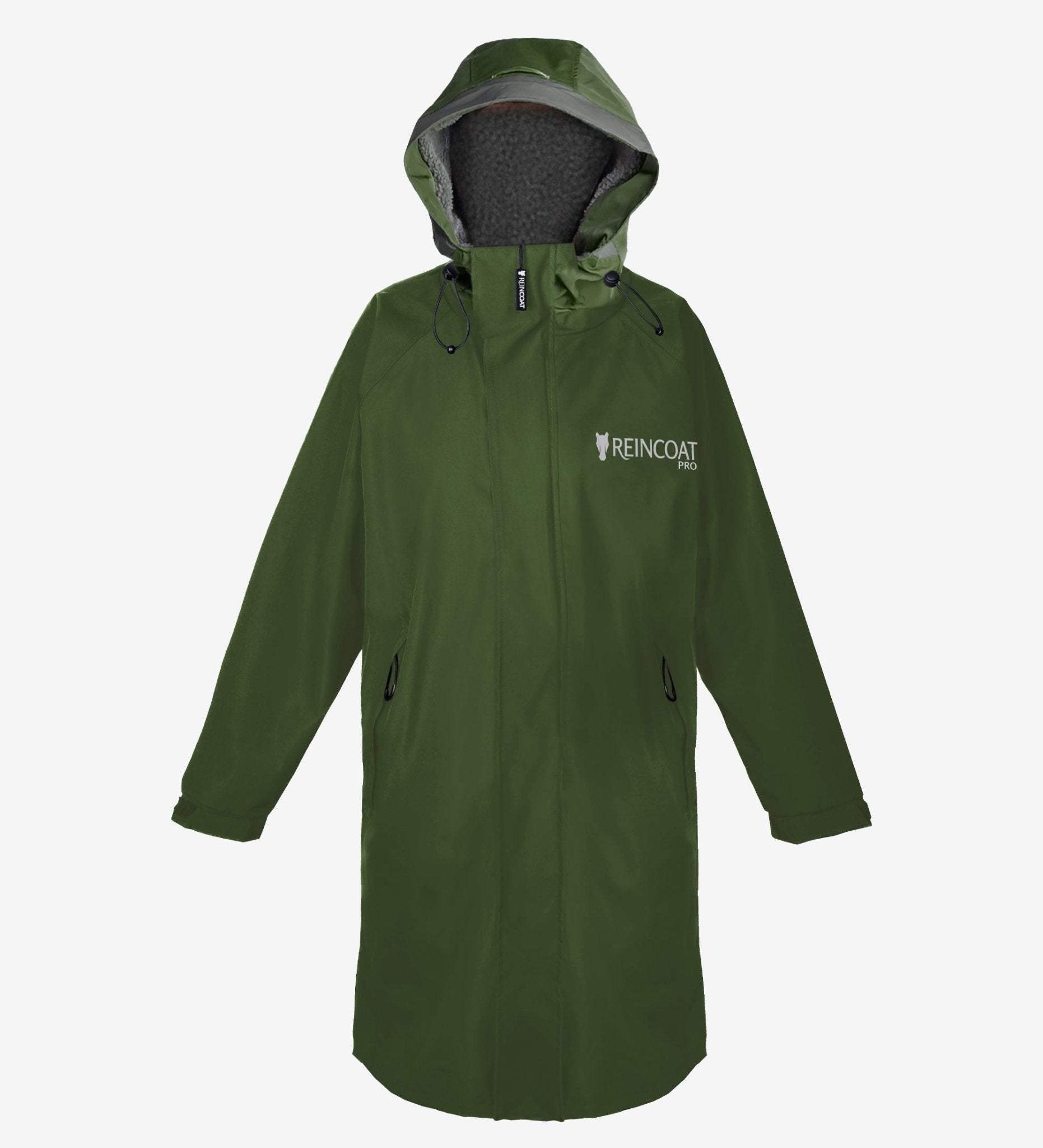 REINCOAT PRO Kids Olive Green Raincoat: Waterproof & Fleece Lined Jacket
