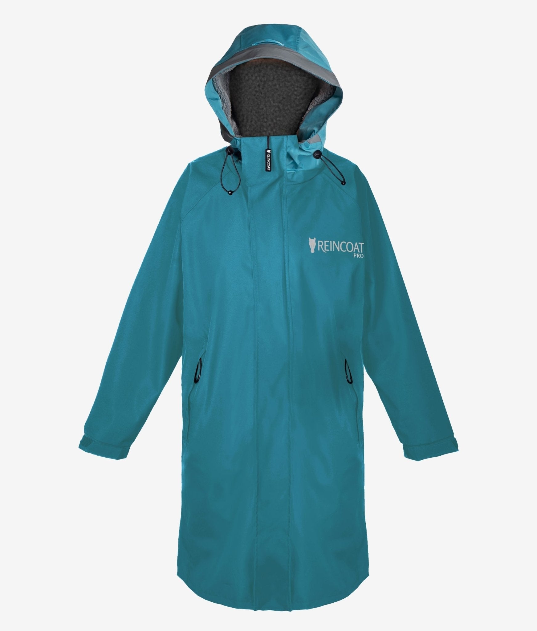 REINCOAT PRO Kids Teal Raincoat - Fleece Lined Waterproof Kids Coat - Equiflair