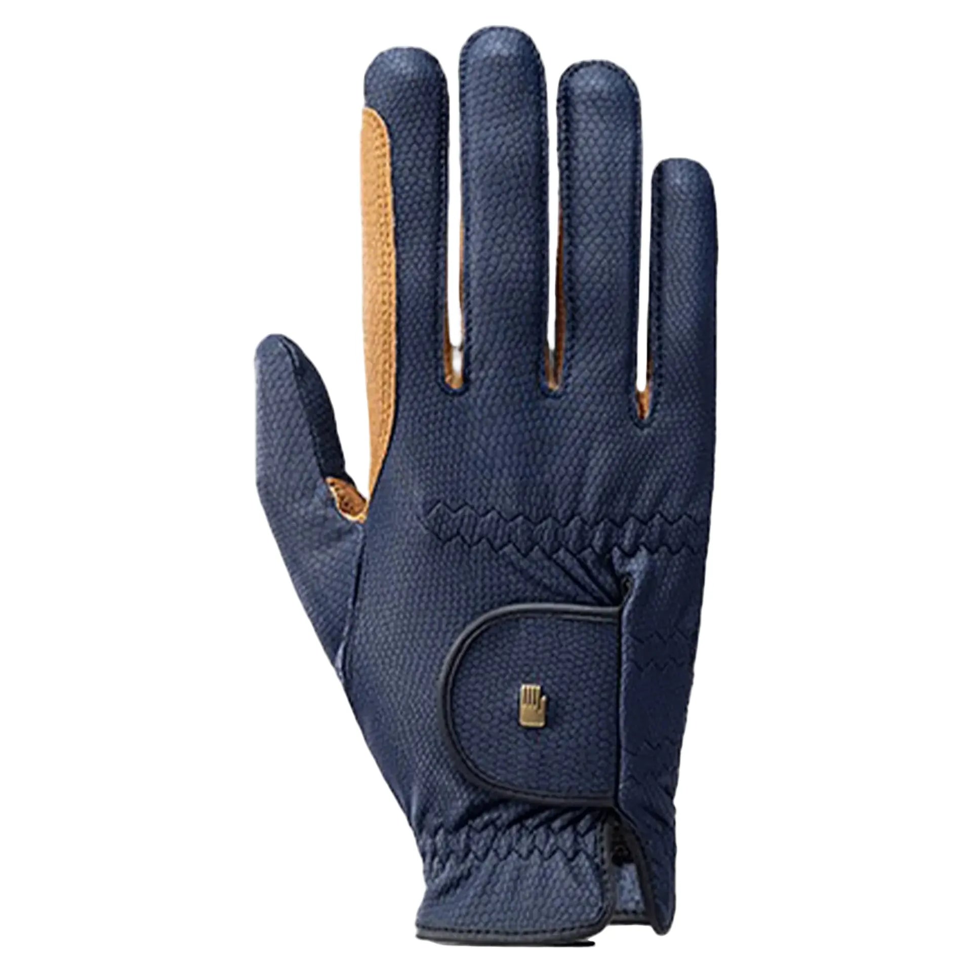 Roeckl Malta Riding Gloves Navy/Caramel | Equiflair