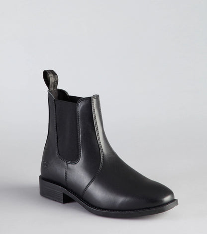 Premier Equine Rossago Junior Black Synthetic Leather Chelsea Paddock Boots | Equestrian Boots