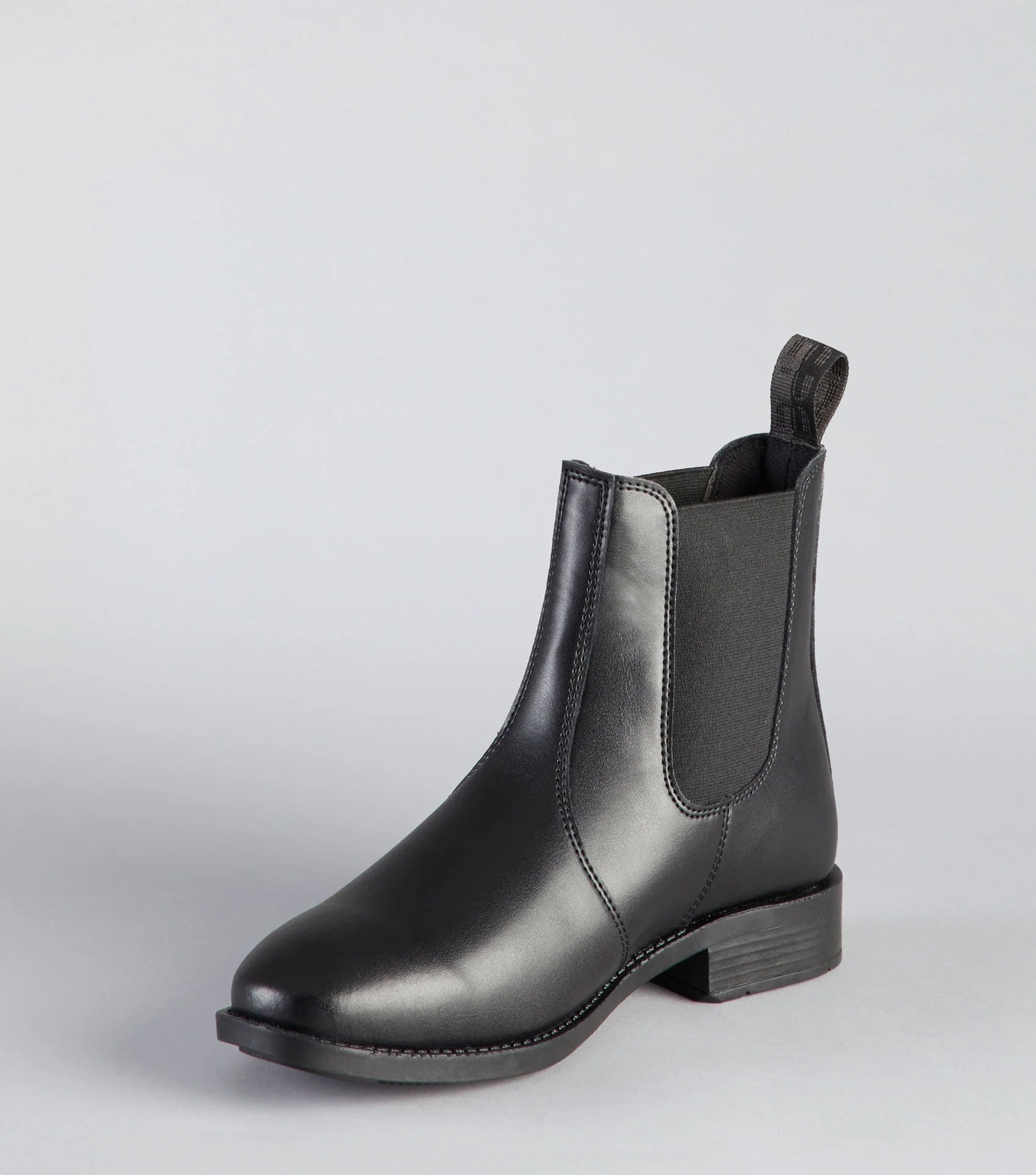 Premier Equine Rossago Junior Black Synthetic Leather Chelsea Paddock Boots - Equestrian Boots