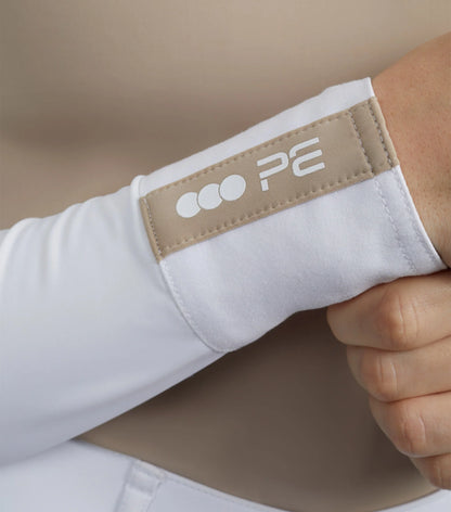 Premier Equine Rossini Beige Show Shirt Equiflair | Ladies Equestrian Competition Shirt, Lycra, Breathable, Performance