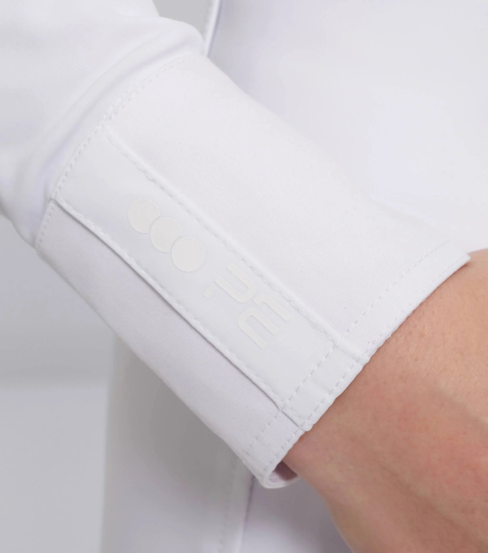 Premier Equine Girls White Lycra Equestrian Show Shirt - Competition Apparel