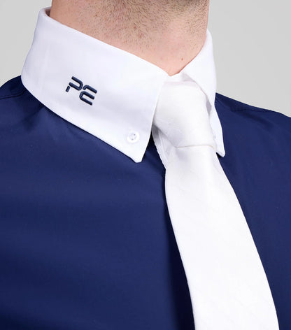 PREMIER EQUINE Rubato Men's Navy Show Shirt - Short Sleeve Competition Attire