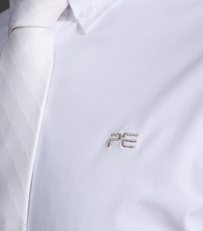 PREMIER EQUINE Men's White Show Shirt - Competition Equestrian Apparel