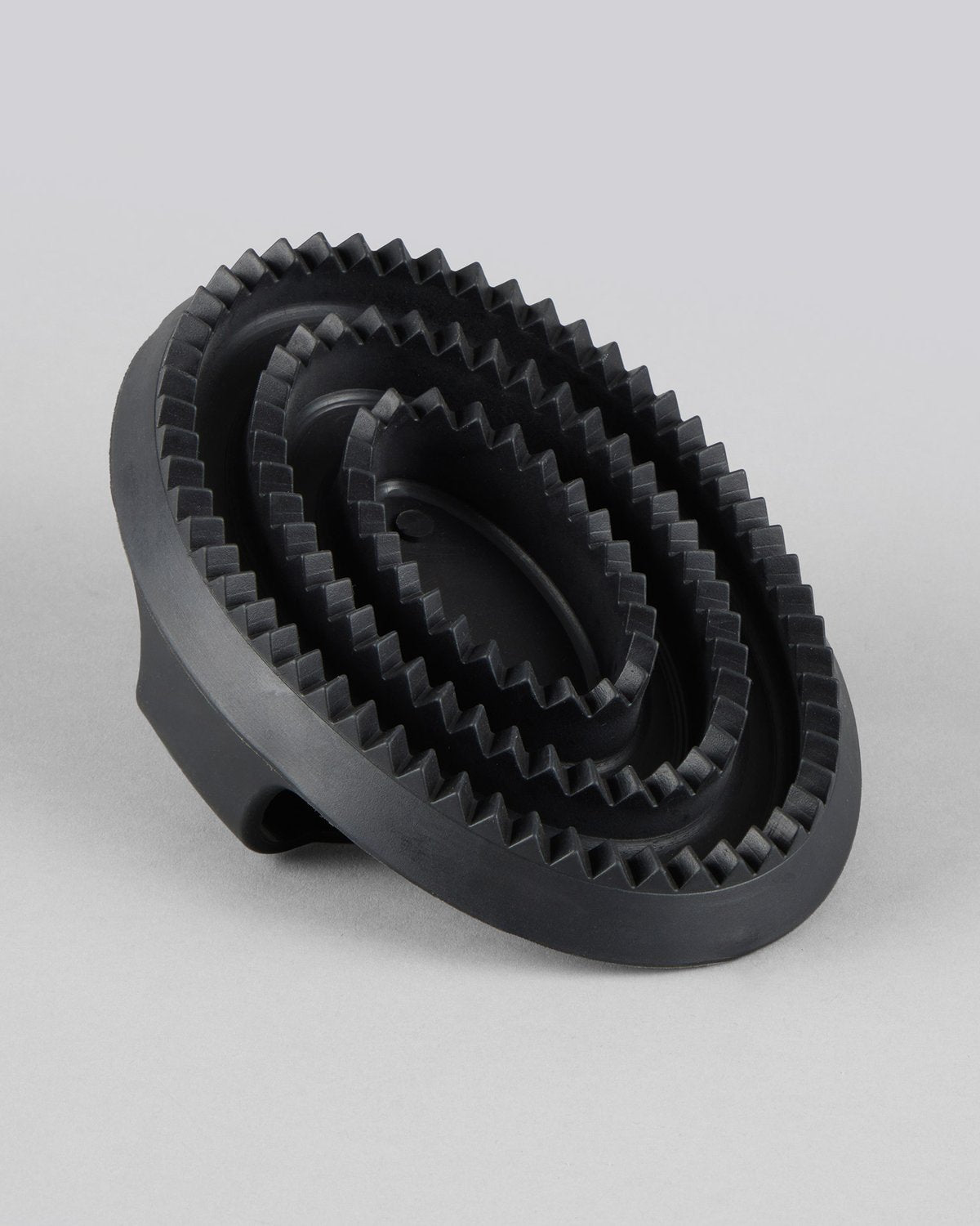 Premier Equine Rubber Curry Comb - Black. Equine Grooming Brush for Horse Care.