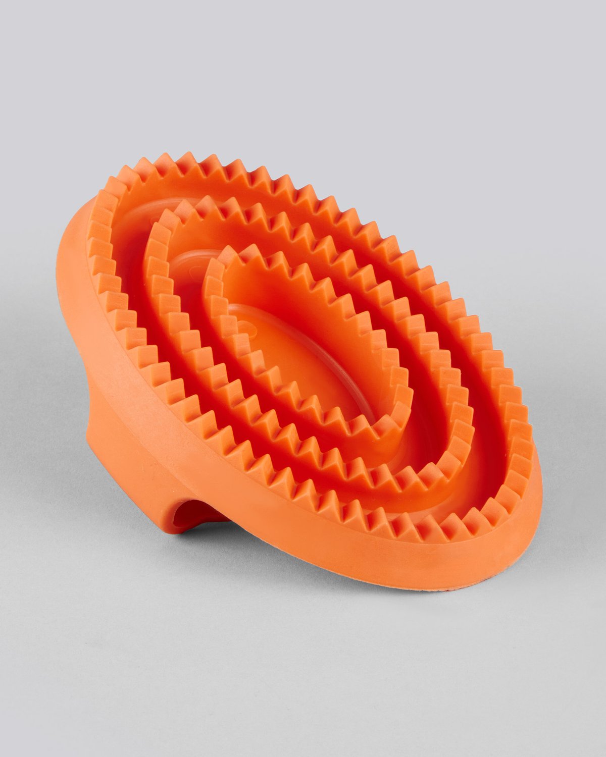 Orange Rubber Curry Comb | Equiflair | Horse Grooming Brush for Cleaning Dirt and Hair
