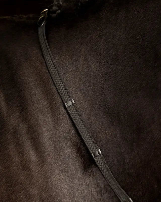 LeMieux Rubber Grip Continental Reins Brown/Brass