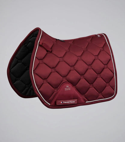 PREMIER EQUINE Saltare Close Contact GP/Jump Square Wine - Diamond Quilted Saddle Pad